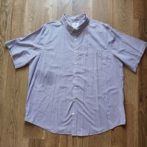 Goodfellow Men's Burgundy Checkered Button-Down Shirt